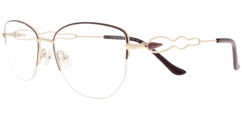 Rama de ochelari TYM 6078 c3 Moonlight pentru damă, claret și auriu