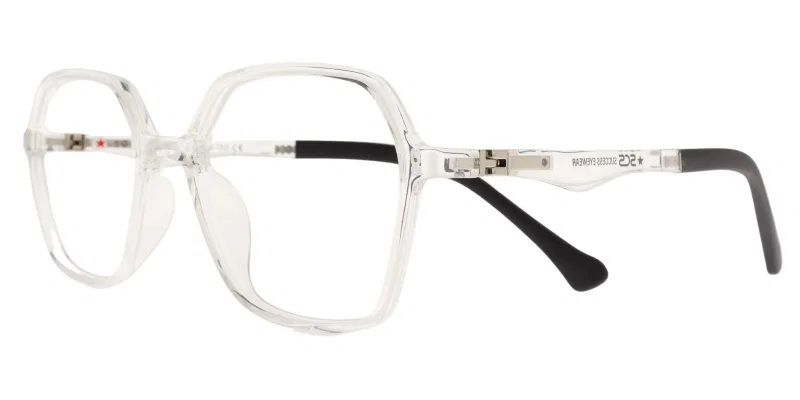 Ramă ochelari copii JR XS 6714 c2 Success transparent și alb