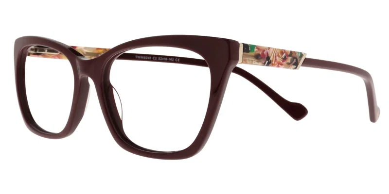 Ramă de vedere TWM 6041 c2 Moonlight claret și auriu
