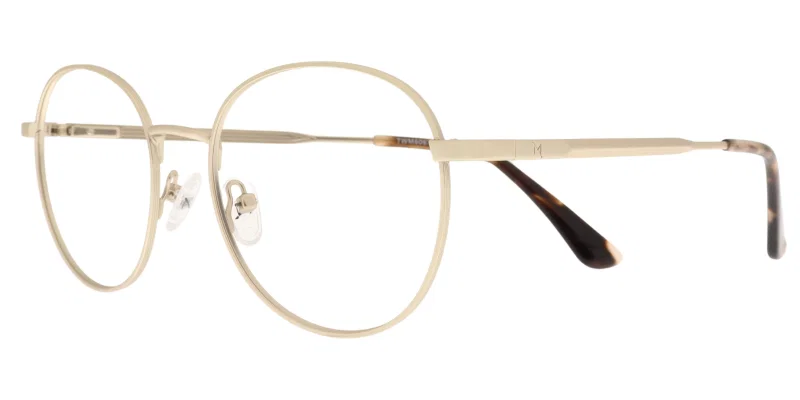 Ramă de ochelari TWM 6067 c2 Moonlight, model metalic pentru femei, maro și auriu