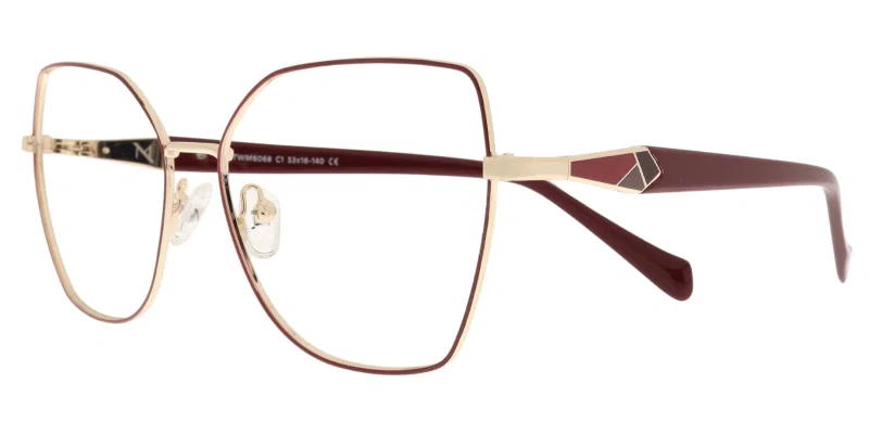 Ramă de ochelari TWM 6068 c1 Moonlight în culorile claret și auriu
