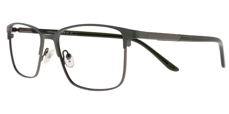 Ramă de ochelari TWP 6240 c1 Prime, metalică, neagră și verde
