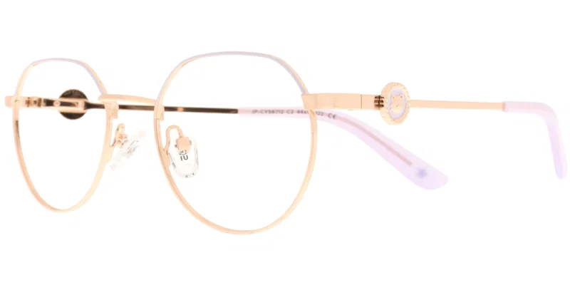Ramă de ochelari pentru copii JP CYS 6712 c2 Success, auriu și violet, vedere frontală