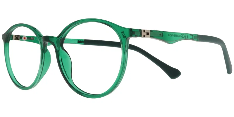 Rame ochelari copii EG XS 6743 c9 Success verde transparent vedere frontală