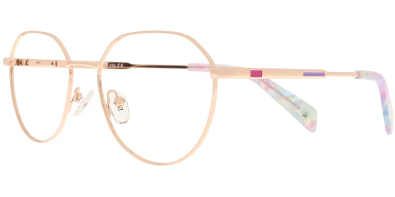 Rame de ochelari pentru copii XS 6724 c1 Success, metalice, auriu roz și violet