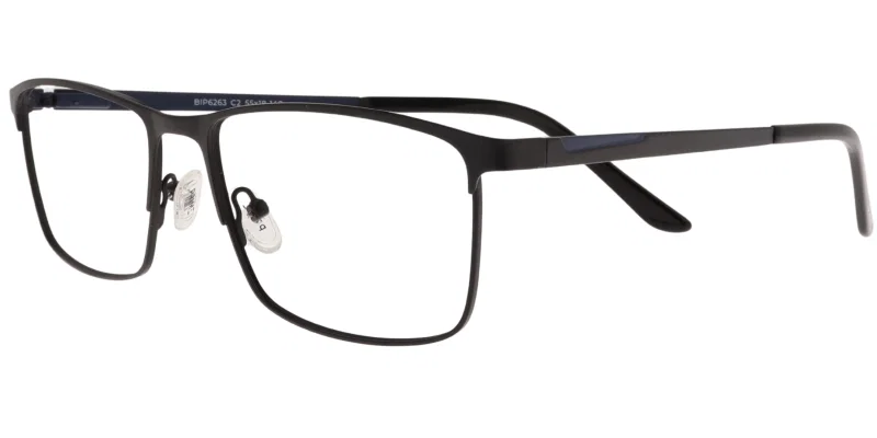 Ramă de ochelari BIP 6263 c2 Prime, metalică, neagră și bleumarin