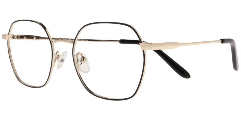 Ramă de ochelari YM 6088 c1 Moonlight, negru și auriu, vedere frontală