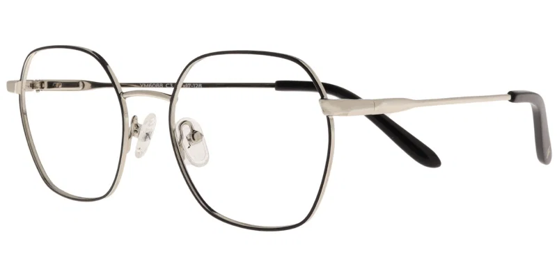 Ramă de ochelari pentru femei YM 6088 c3 Moonlight negru și argintiu