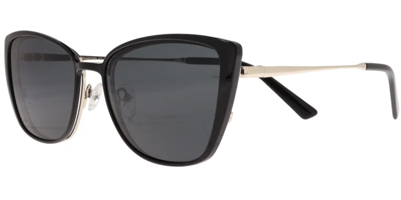 Rama de ochelari clip-on OM 6089 c1 Moonlight pentru femei, beige, negru și auriu