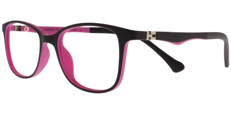 Rame de ochelari pentru copii DH XS 6740 c5 Success, negru și violet, vedere frontală