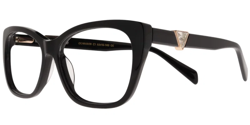 Rama de ochelari ODM 6909 c1 Moonlight negru și auriu, vedere frontală