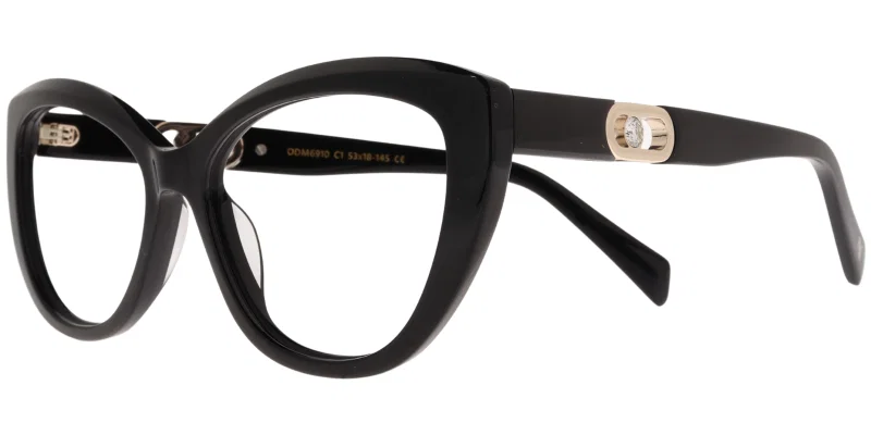 Rame de ochelari pentru femei ODM 6910 c1 Moonlight, negru și auriu