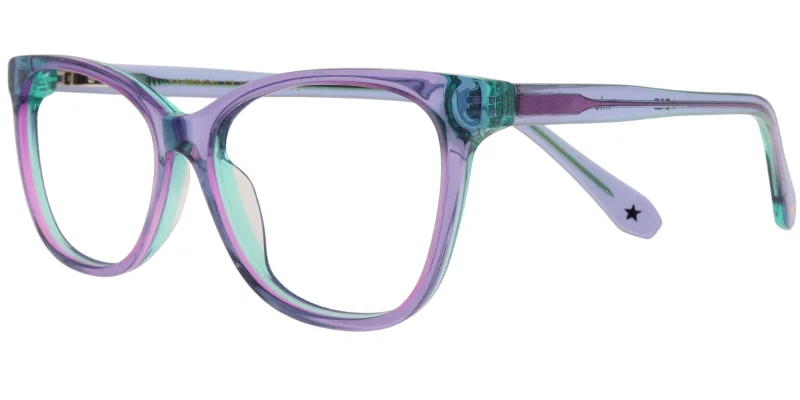 Ramă de ochelari pentru copii KA RBS 6761 c3 Success, verde, transparent și violet