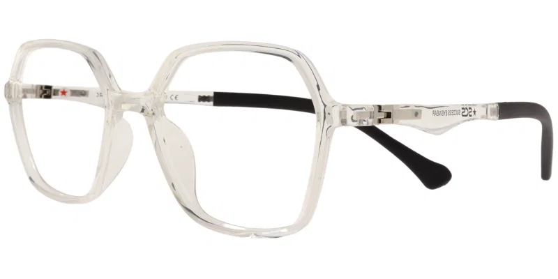 Ochelari copii JR XS 7579 c1 Success cu ramă transparentă și albă