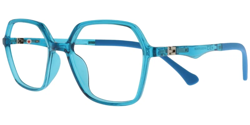 Ramă de ochelari pentru copii JR XS 7579 c3 Success, albastru și transparent, vedere frontală