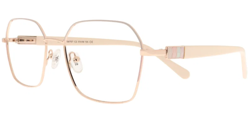 Ramă de ochelari pentru copii HTA CYS 6757 c2 Success în culori beige, auriu și roz