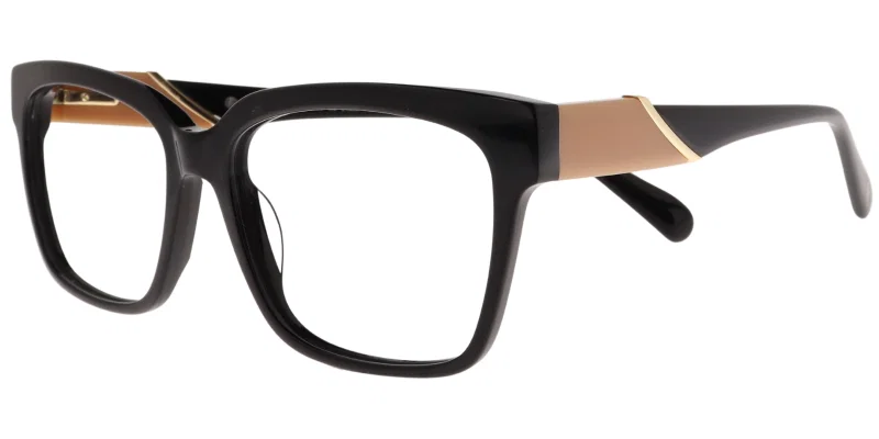 Ramă de ochelari TWM 6069 c2 Moonlight pentru femei, bej negru și auriu