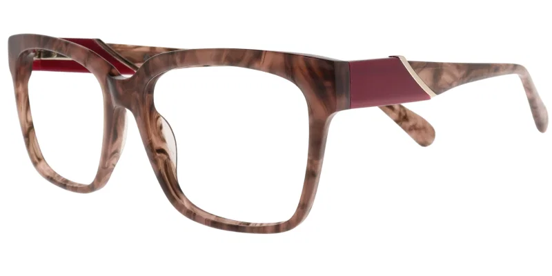 Ramă de ochelari pentru femei TWM 6069 c3 Moonlight, maro, auriu și violet