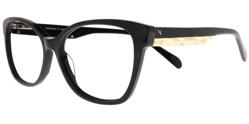 Ramă de ochelari TWM 6093 c1 Moonlight negru și auriu, vedere frontală