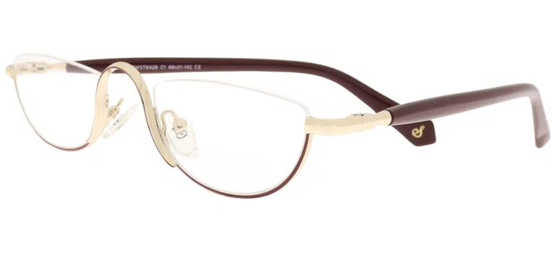 Rame de ochelari TWST 6428 c1 Sonata, metal, bordo și auriu
