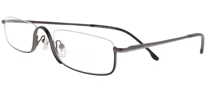 Ramă de ochelari TWP 6272 c2 Prime, metal, half rim, black și gunmetal