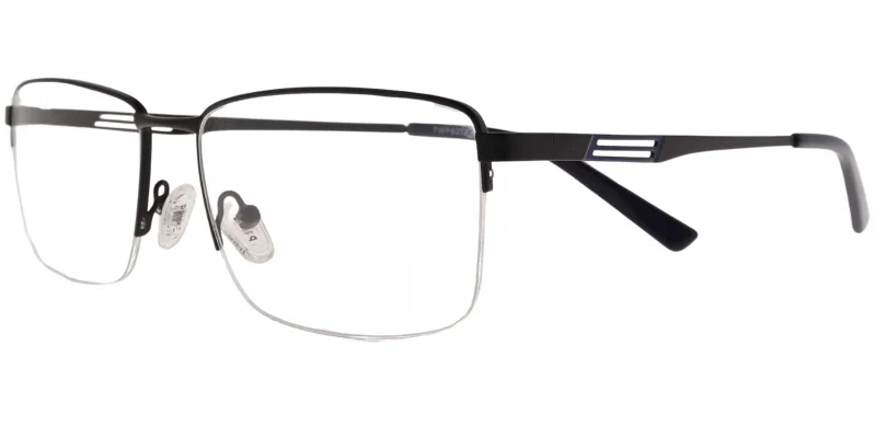 Ramă de ochelari TWP 6273 c2 Prime, metal, semicadru, negru și albastru